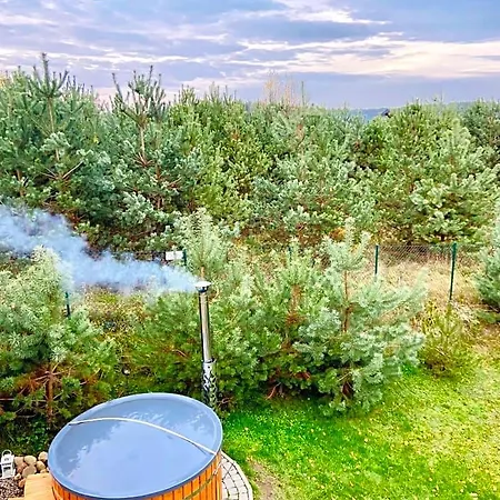 بيت خشبي Dolina Bella - Z Balia, Basenem, Sauna I Klimatyzacja W Sercu Kaszub *