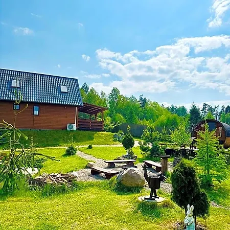 بيت خشبي Dolina Bella - Z Balia, Basenem, Sauna I Klimatyzacja W Sercu Kaszub *